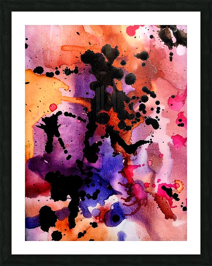 Abstract Modern Art Painting Print Mixed Media Collage Wall Art for Home Décor Unique Original Christmas Gift By Acclaimed Artist Kate Colson 1 Picture Frame print