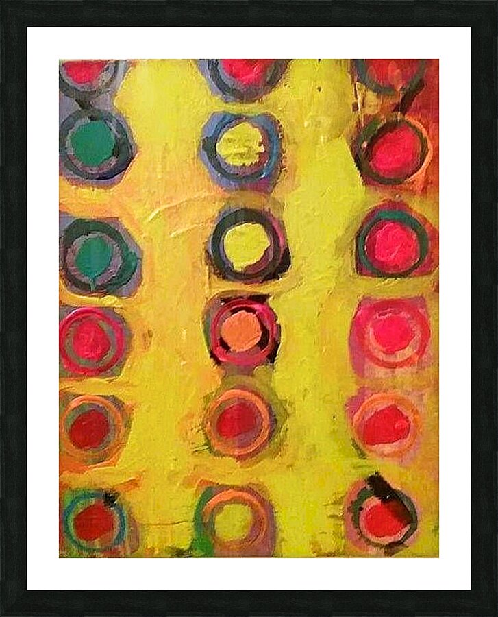Abstract Modern Art Painting Print Mixed Media Collage Wall Art for Home Décor Unique Original Christmas Gift By Acclaimed Artist Kate Colson 1 Picture Frame print