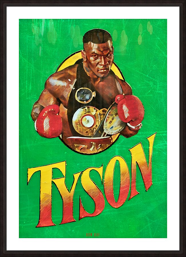 1988 Mike Tyson Art Picture Frame print
