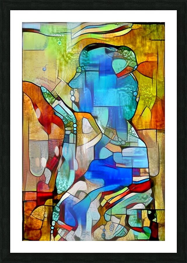 Stained Glass Muse Picture Frame print