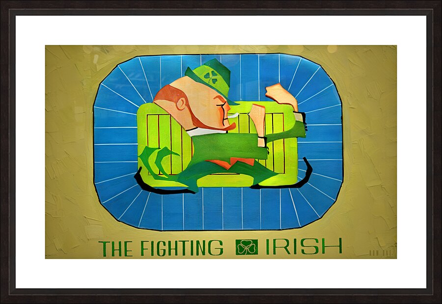 1966 notre dame ticket remix Picture Frame print