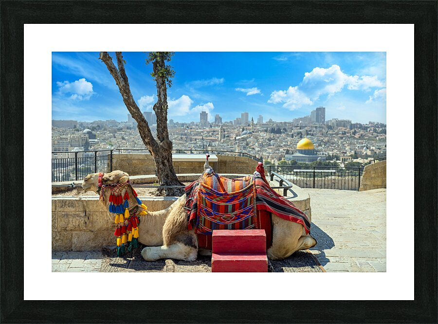Jerusalem Islamic shrine Dome of the Rock located in the Old City on Temple Mount Picture Frame print