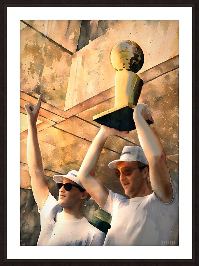 boston celtics celebration Picture Frame print