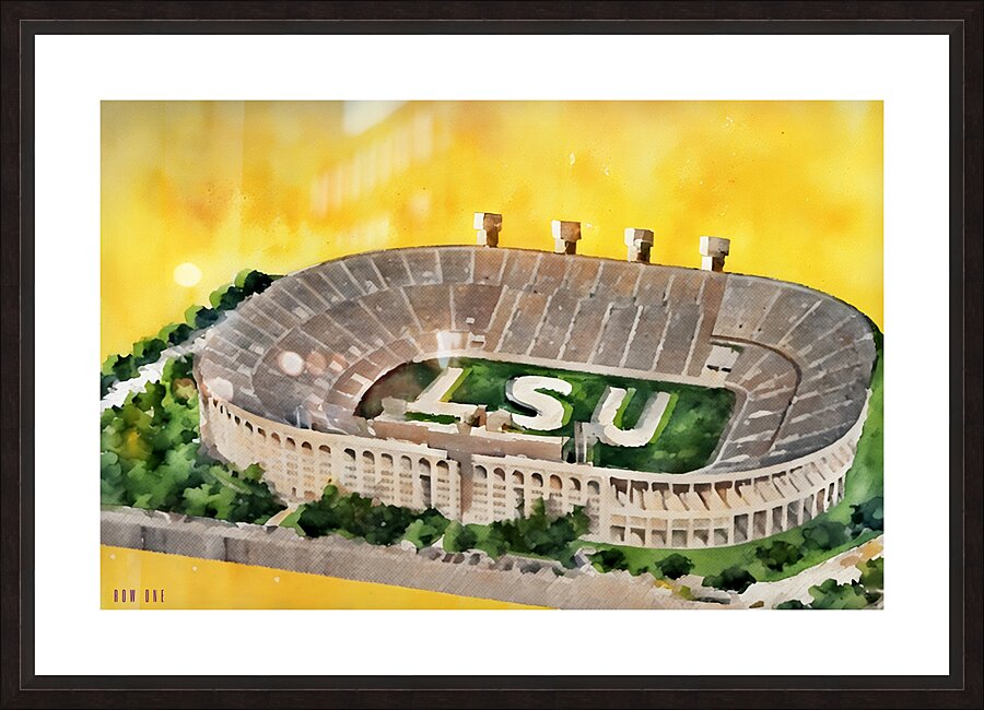 1956 LSU Football Ticket Remix Art Picture Frame print