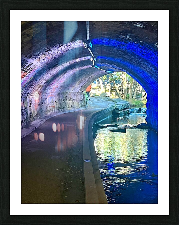 Impressionistic River Side Tunnel Walk Way in the Scottish Highlands  Picture Frame print