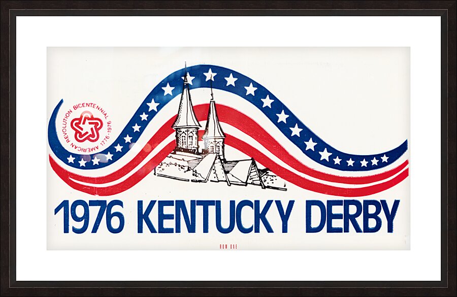 1976 Kentucky Derby Art Picture Frame print