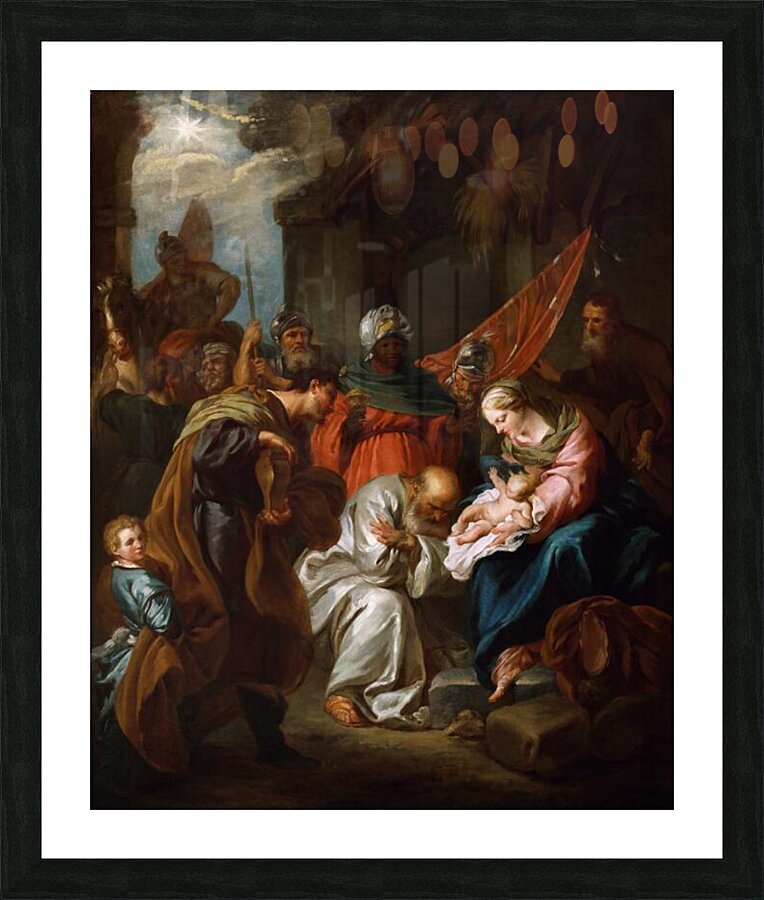 The Adoration of the Magi by Francois Lemoyne Picture Frame print
