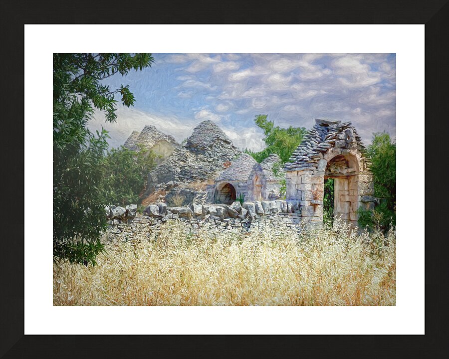 Ancient Trulli Houses in Bari Picture Frame print