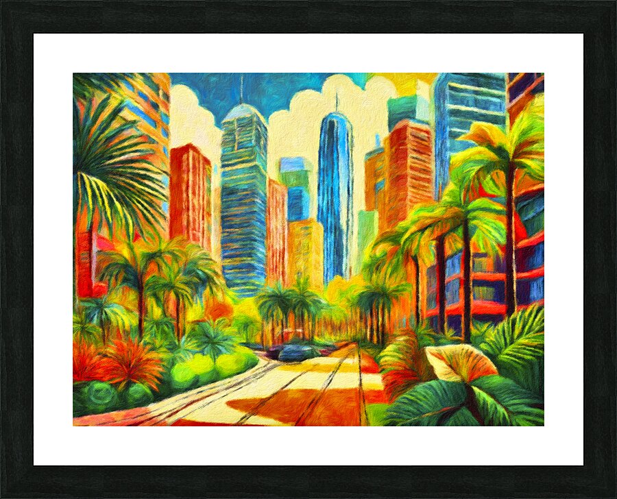 Modern City  Picture Frame print