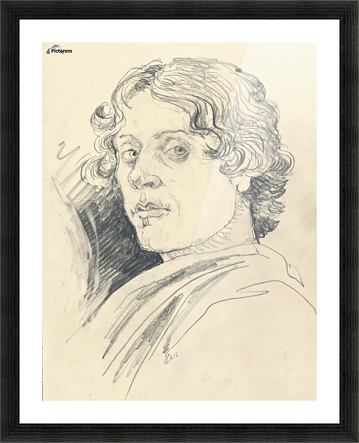 Sketch Sandro Botticelli self portrait  Framed Print Print