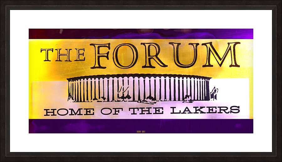 Throwback LA Lakers Forum Art Picture Frame print