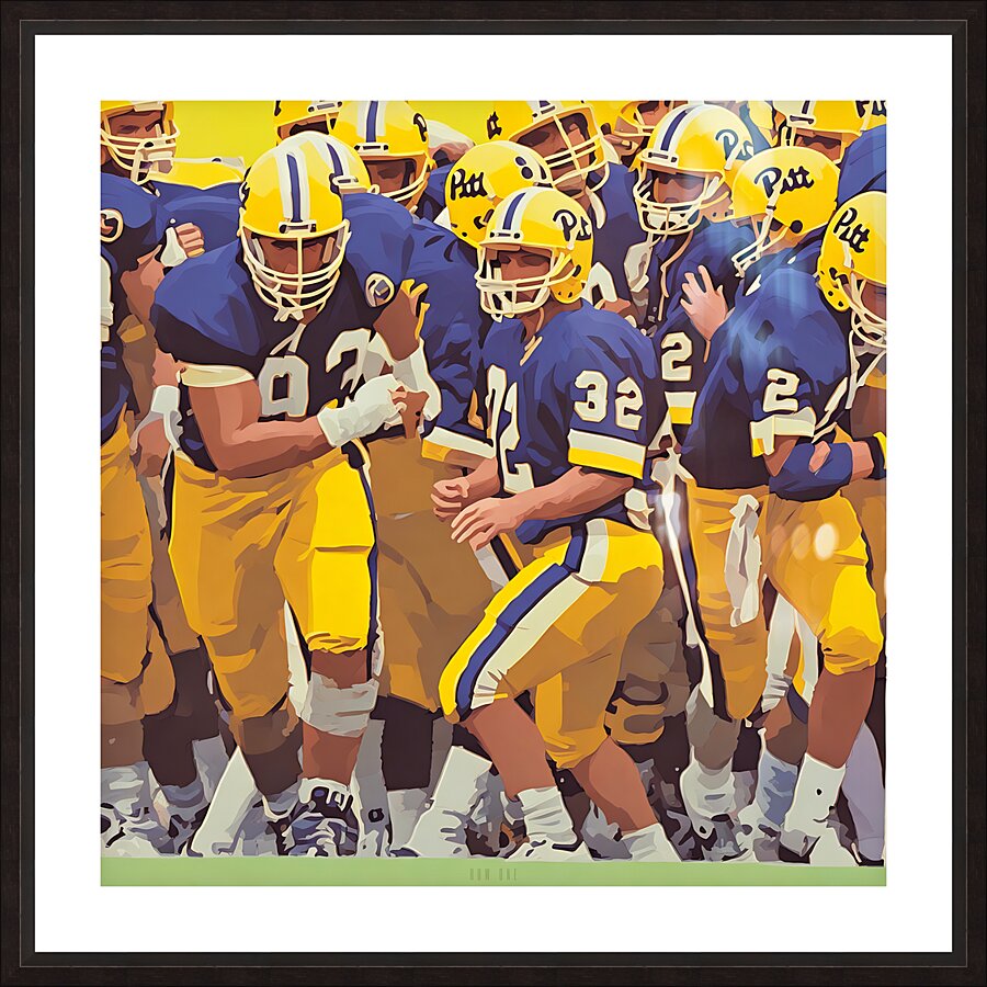 pitt panthers football art 1 Picture Frame print