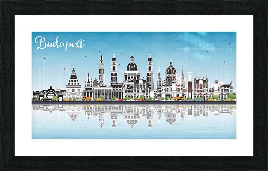 Budapest Hungary City Skyline Print Picture Frame print