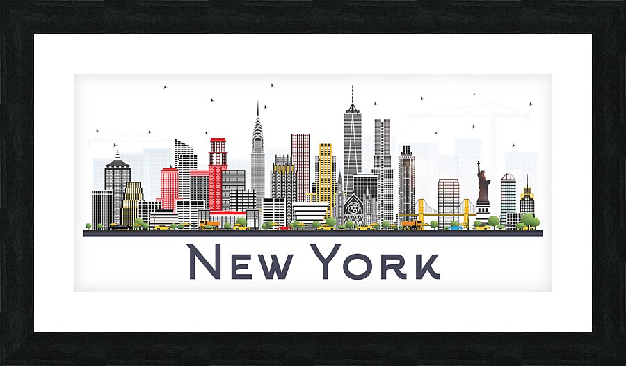 New York Skyline Print Picture Frame print