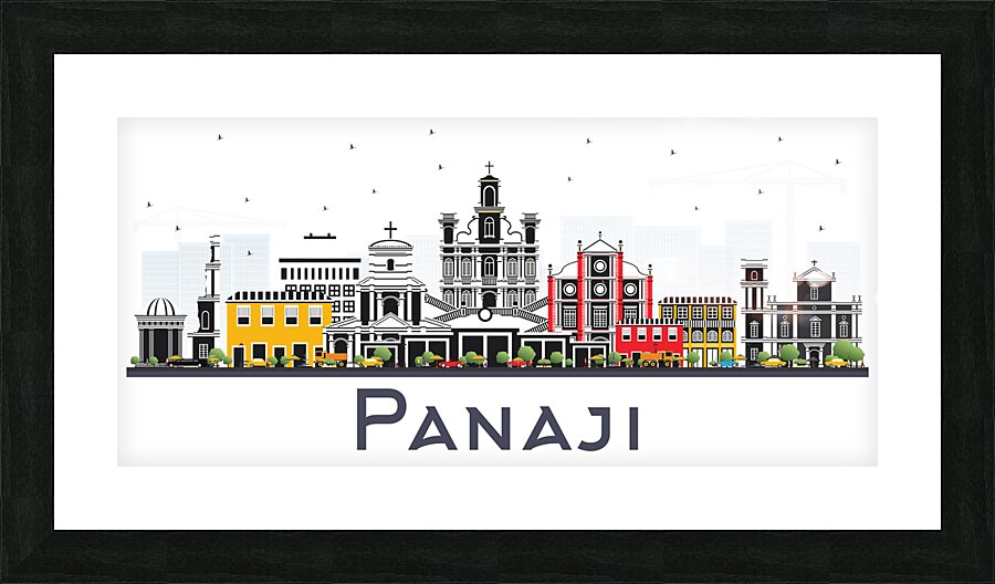 Panaji India City Skyline Print Picture Frame print