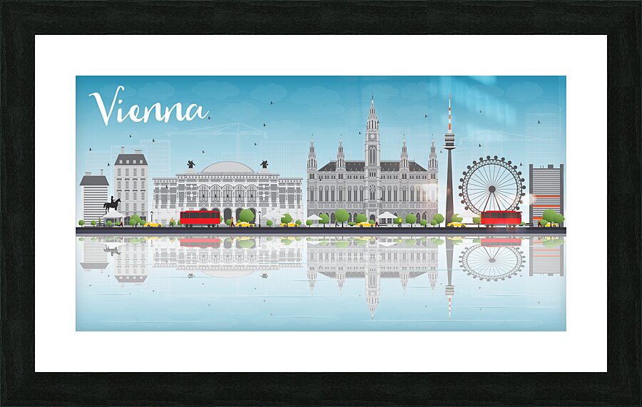 Vienna Austria City Skyline Print Picture Frame print