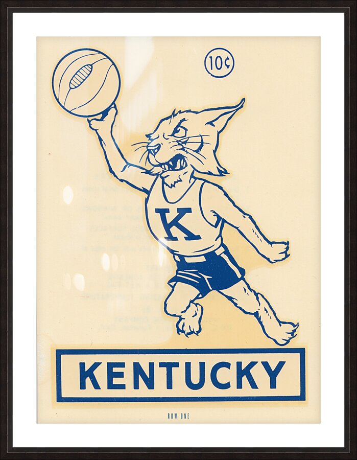 Vintage Kentucky Wildcats Decal Art Picture Frame print