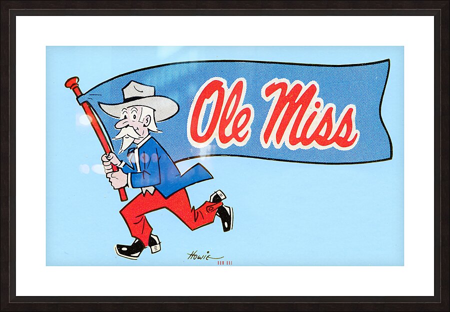 80s Ole Miss Art by Howie Picture Frame print