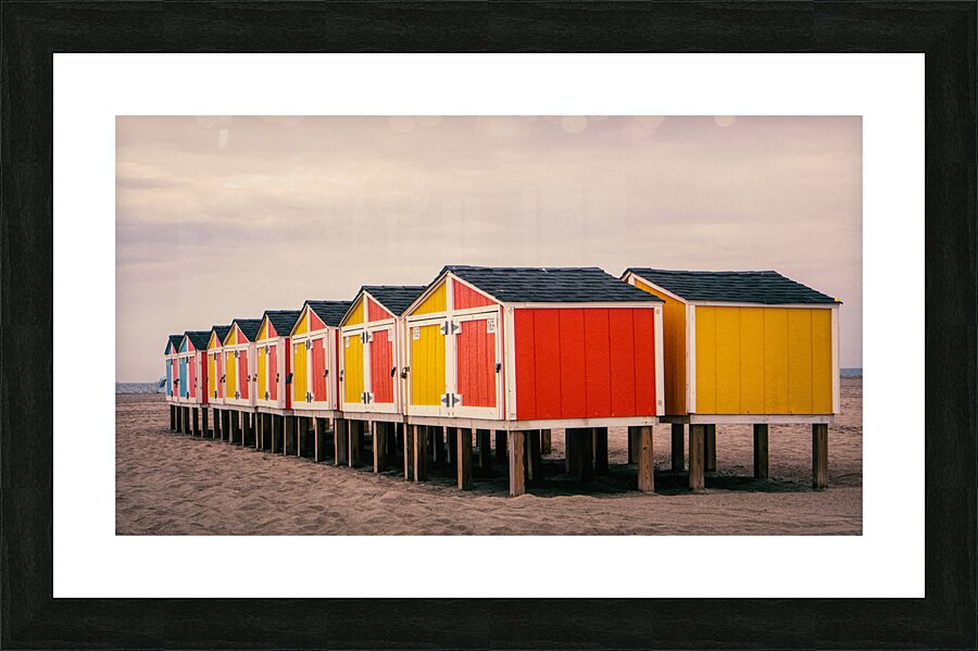 Wildwood Beach Colorful Lockers Picture Frame print