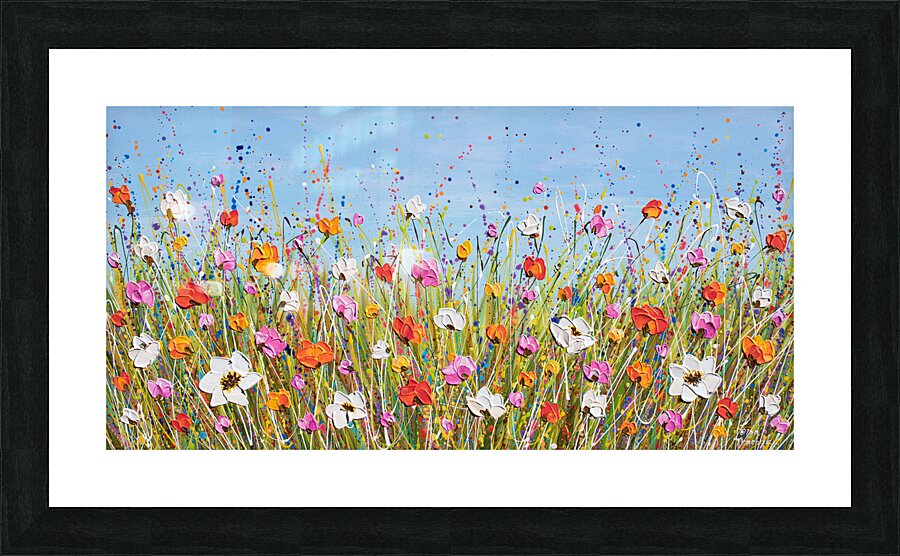 Bright Flower Field Picture Frame print