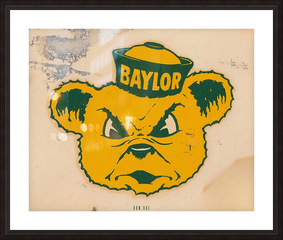 Vintage Baylor Decal Art Picture Frame print