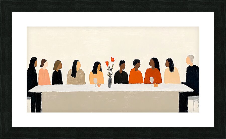 Family Gathering Picture Frame print