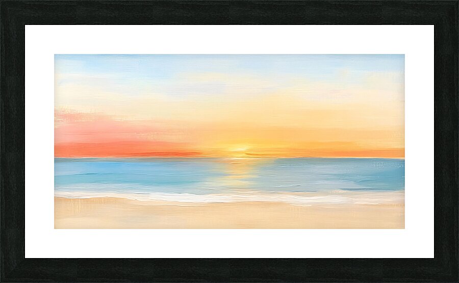 Sunrise Over Sea Minimalist  2 Picture Frame print