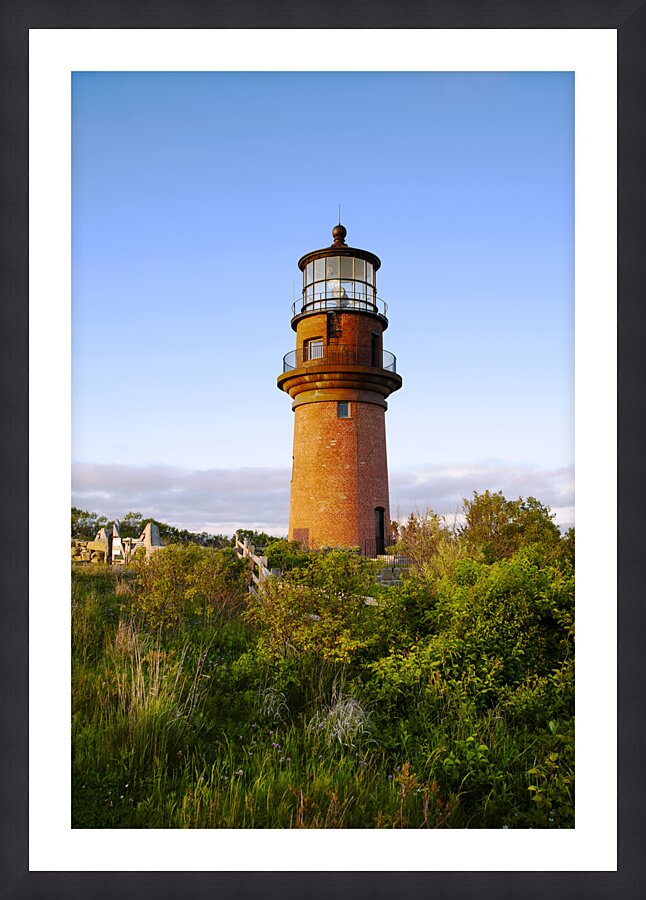 Aquinnah Gay Head Lighthouse Tower on Marthas Vineyard Island In Massachusetts Picture Frame print