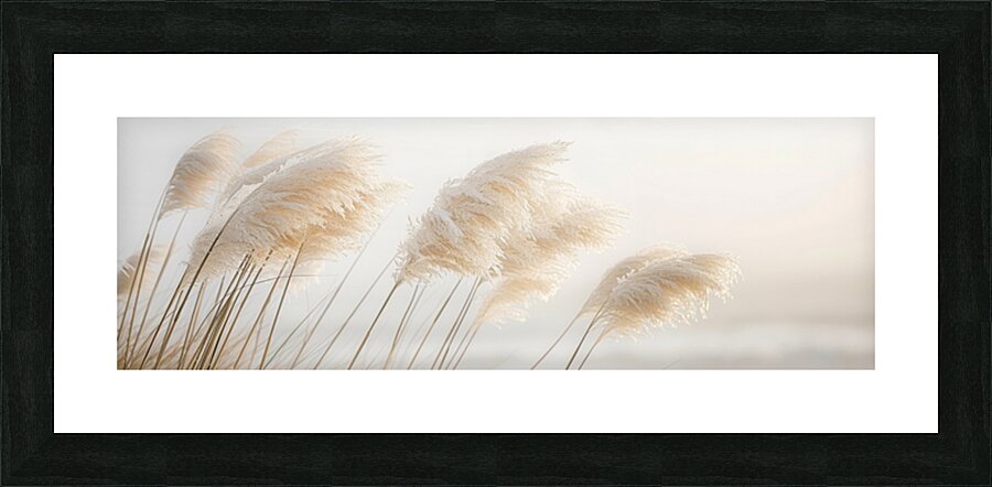 Poetry by the sea - Tender pampas grass Picture Frame print