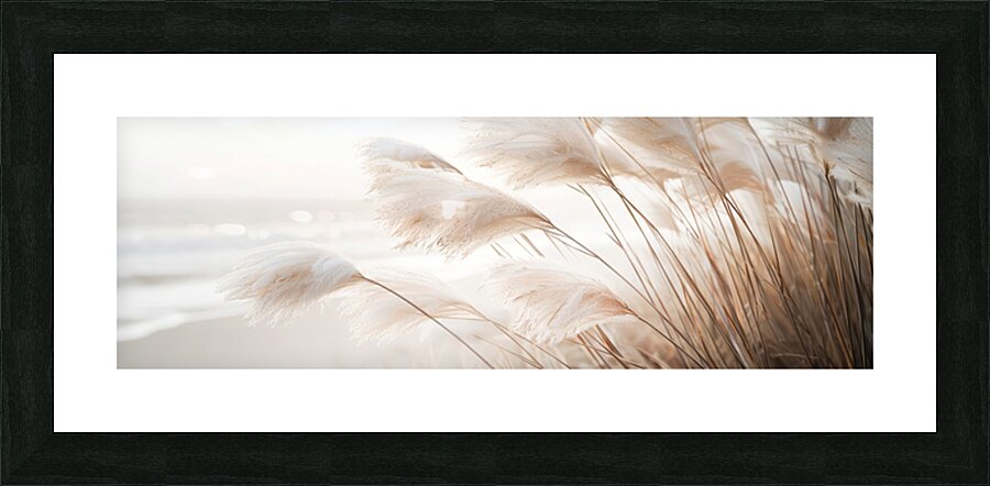 Poetry by the sea - Pampas grass in detail Picture Frame print