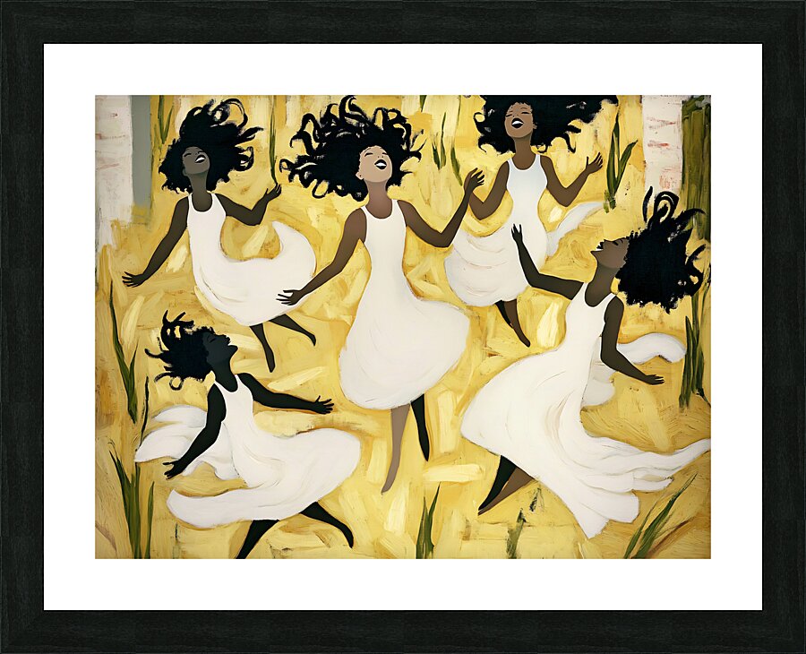 Black Girls DancingJoyously Picture Frame print