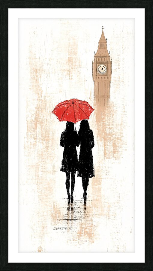 Two Women In Love in London Picture Frame print