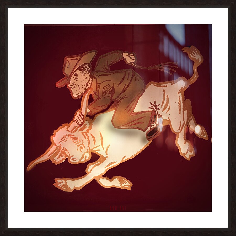 Longhorn Ride Picture Frame print