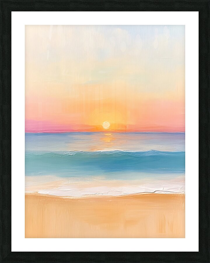 Sunrise over Sea Minimalist Picture Frame print
