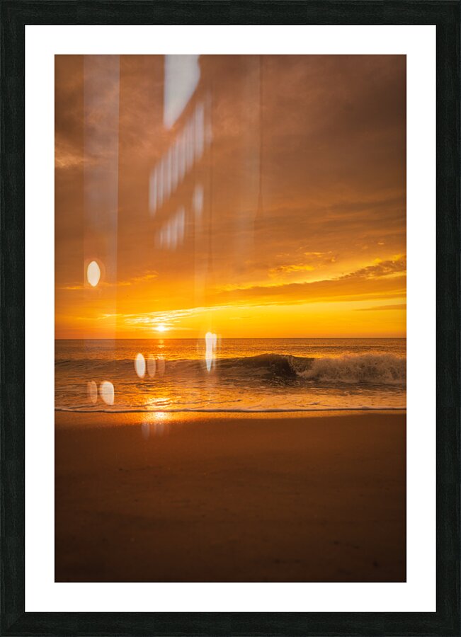 Dewey Beach Sunrise Beach Ocean and Sky Picture Frame print