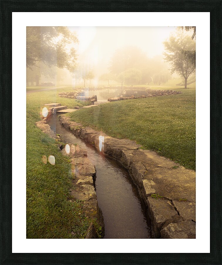 Rose Gardens Pond and Stream Picture Frame print