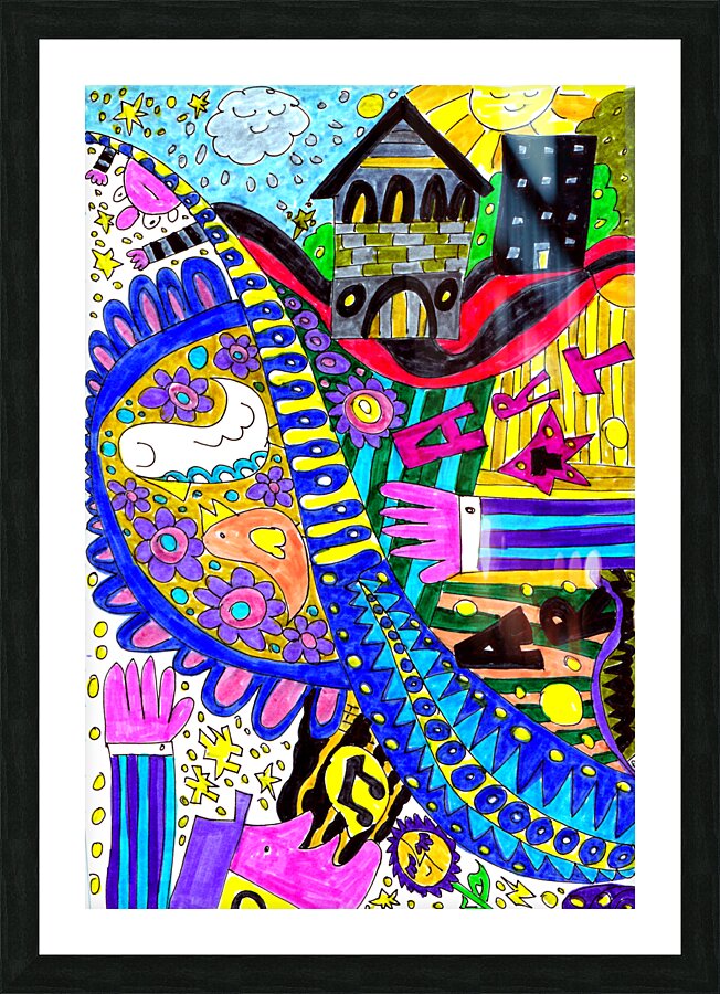 Abstract Doodle Art Creativity Picture Frame print