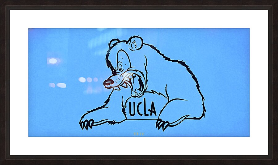 1939 UCLA Bruins Cartoon Art Picture Frame print