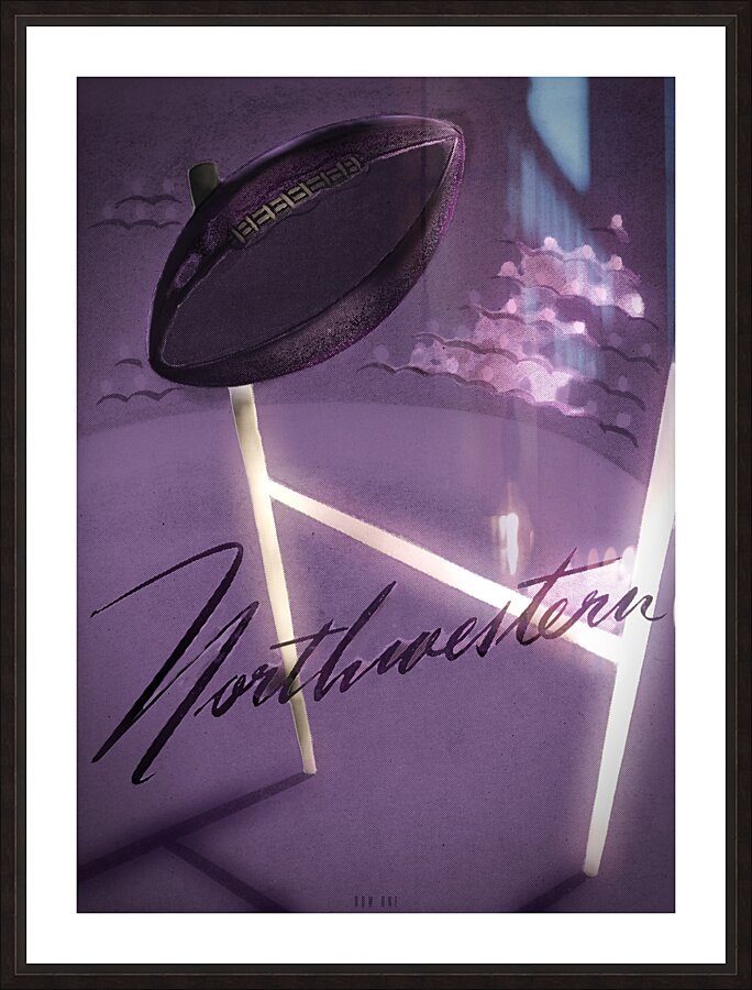 Northwestern Field Goal Picture Frame print