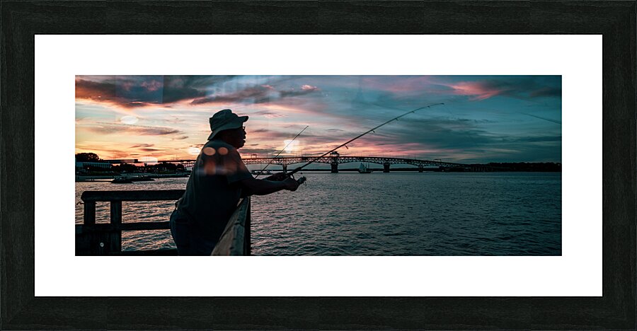 Yorktown Fishing Picture Frame print