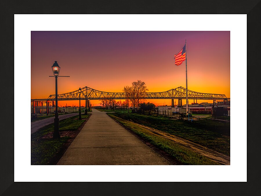 New Orleans Algiers Point Levee Picture Frame print
