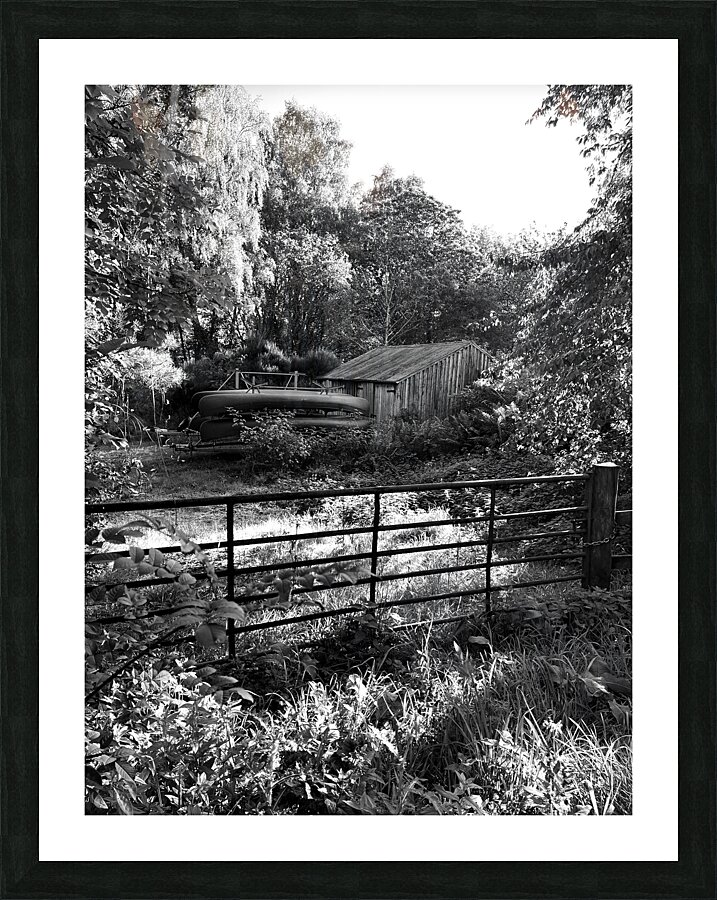  Everyday Lifes Moments - The Shed in Black and White Picture Frame print