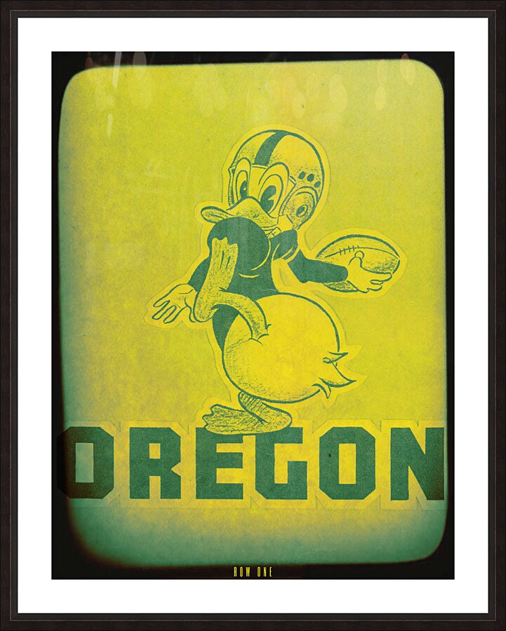 Oregon Duck Football Cartoon Viewfinder Picture Frame print