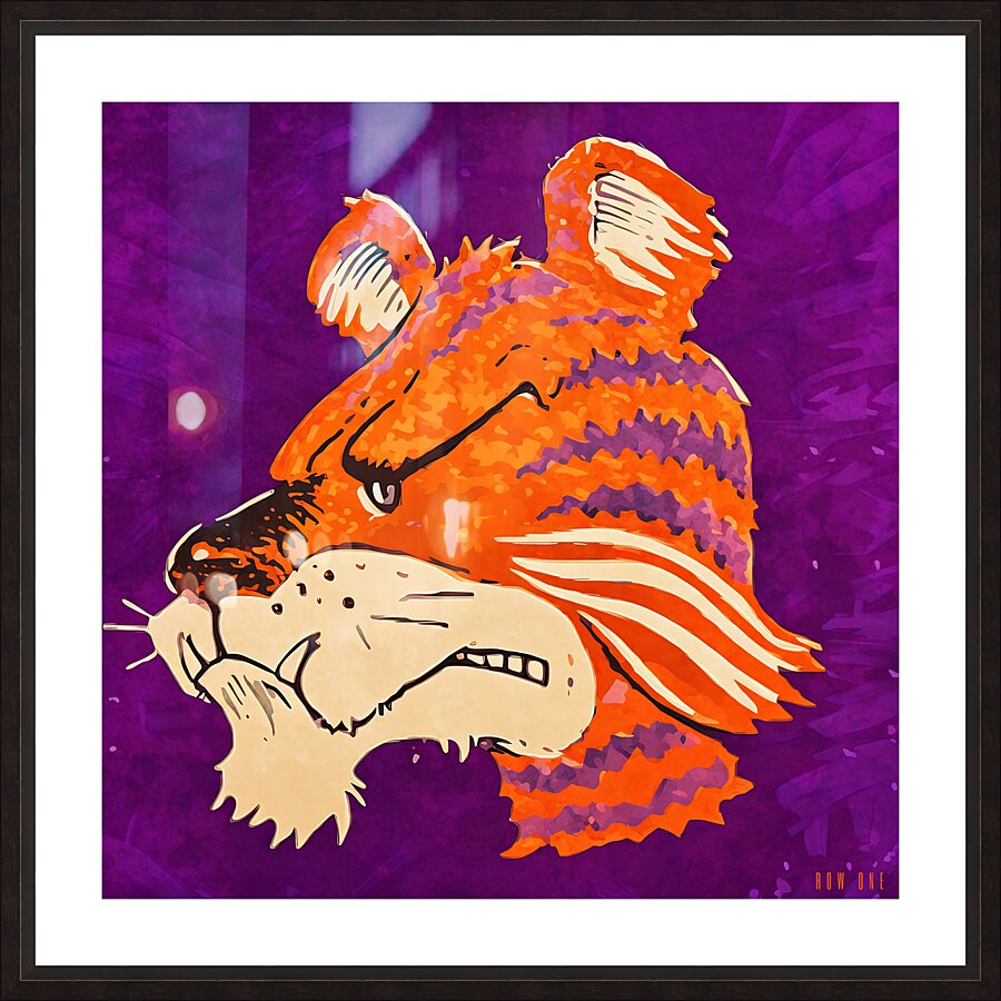 1959 Clemson Tiger Art Picture Frame print