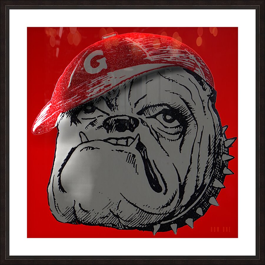 Vintage Twenties Georgia Bulldog Art  Picture Frame print