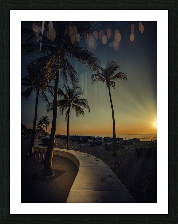Sunlit Serenade on Serene Shores Picture Frame print