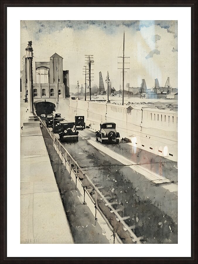 1932 alameda california cars Picture Frame print