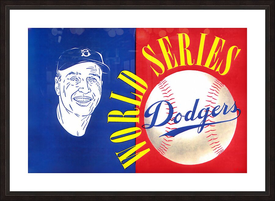 1955 Brooklyn Dodgers World Series Art Picture Frame print