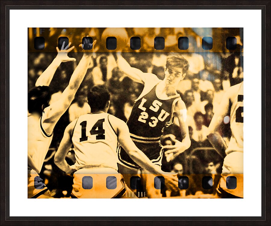 1967 LSU Pistol Pete Basketball Filmstrip Art  Picture Frame print