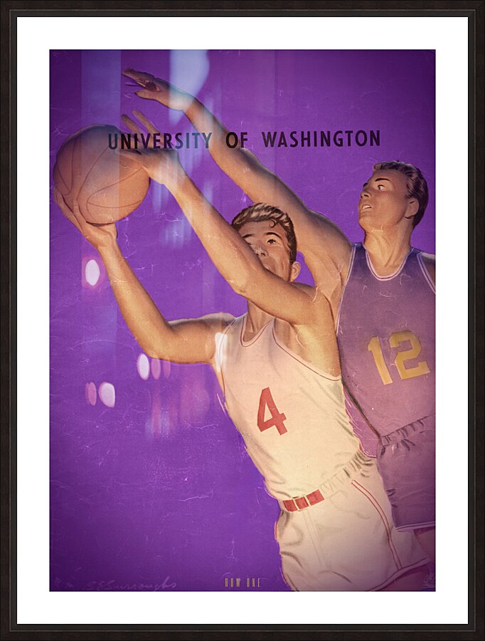 washington huskies basketball cover art Picture Frame print